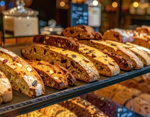 A display of biscotti