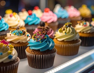 A display of cupcakes