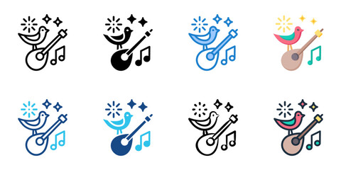 Fototapeta premium Dia de Portugal icon set multiple style collection 