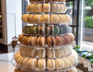 A display of macarons