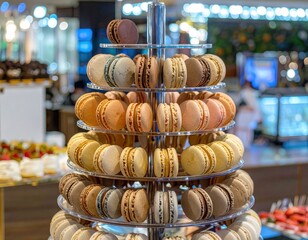 A display of macarons
