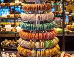 A display of macarons