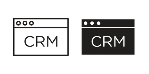 CRM icon vector sign symbol