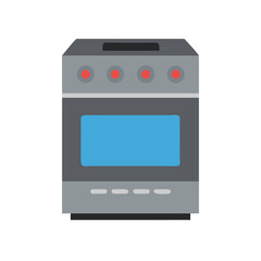 Obraz premium Electric Stove Cooking Appliance Flat Kitchen Minimal Vector Icon