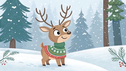 Naklejka premium Festive Christmas Holiday Background with Winter Snow and Decorations