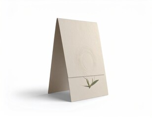 Stand-up textured card with bamboo graphic
