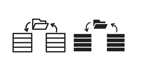 Data Migration icon vector sign symbol