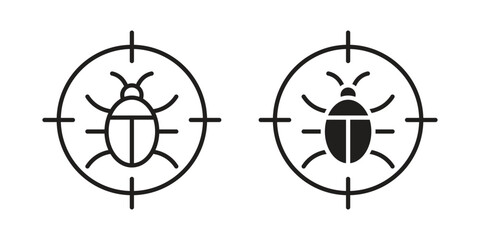 Debug icon vector sign symbol