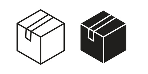 Delivering box icon vector sign symbol