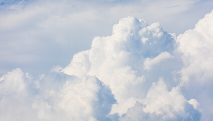 Puffy White Cumulus Clouds Filling the Sky
