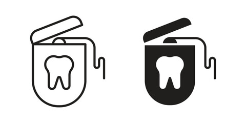 Dental floss icon vector sign symbol