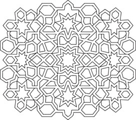 Islamic Sacred Mandala Geometry &ndash; Ornamental Arabesque Design