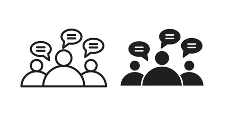 Discussion icon vector sign symbol