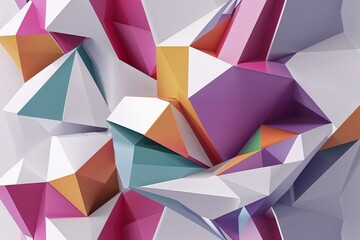 Obraz premium Minimal abstract geometric pattern in vibrant colors and shapes 