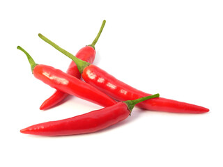 Red chili pepper isolated on white background