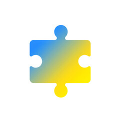 Obraz premium Colorful puzzle piece symbolizing problem-solving and creativity, set against a minimalistic background