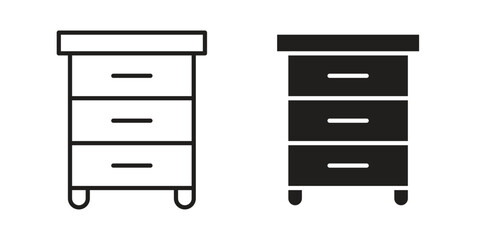 Dresser icon vector sign symbol