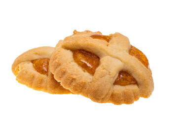 Italian cookies with jam isolated