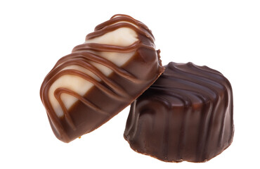 chocolate candies isolated