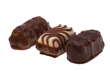 chocolate candies isolated