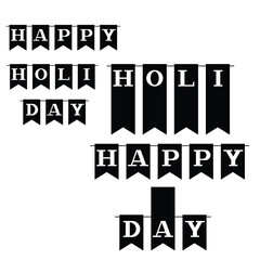 Vector illustration of  happy holiday banner