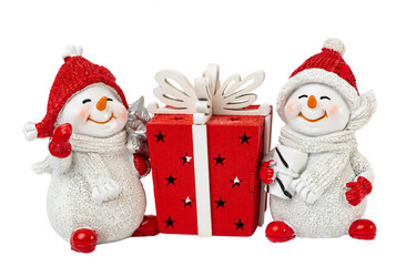 Funny snowman isolated