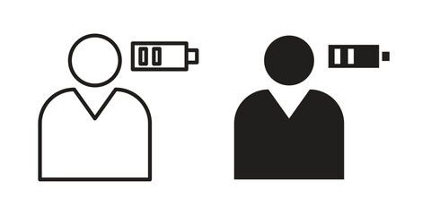 Fatigue icon vector sign symbol