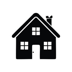 House Silhouette Icon Keywords: house, home, building, residence, dwelling, architecture