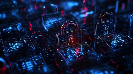 Cyber security digital lock technology data protection