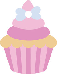 Dreamy pastel cupcake tower illustration vector scalable eps icon for sweet designs