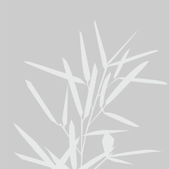 Bamboo Silhouette on Gray