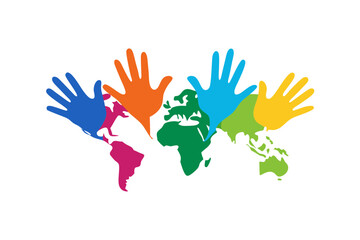 Fototapeta premium colorful hands vector