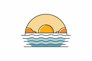 Fototapeta premium vector illustration of a sun