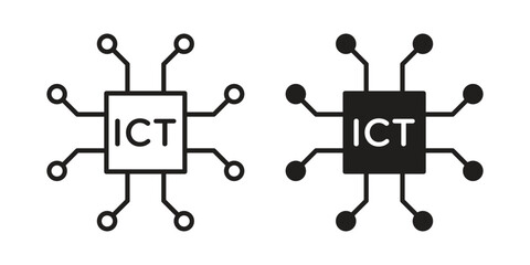ICT icon vector sign symbol