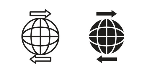 Import-export icon vector sign symbol