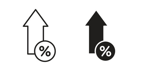Increase rate icon vector sign symbol