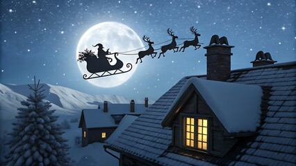 Festive Christmas Holiday Background with Winter Snow and Decorations