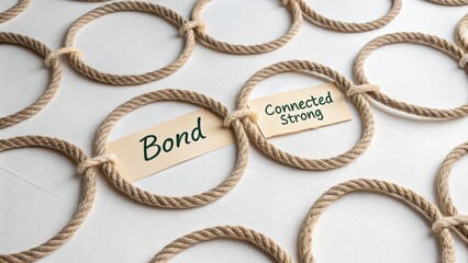 Bonding Concept with Rope Loops and Printed Messages on Surface