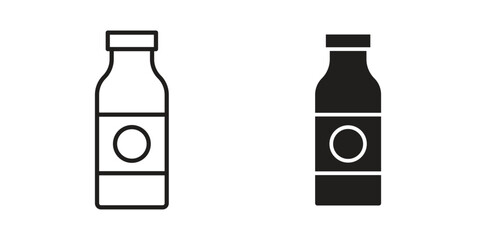 Juice bottle icon vector sign symbol