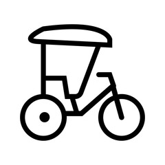 pedicab silhouette icon design template