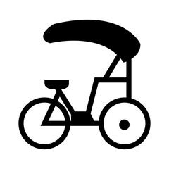 pedicab silhouette icon design template