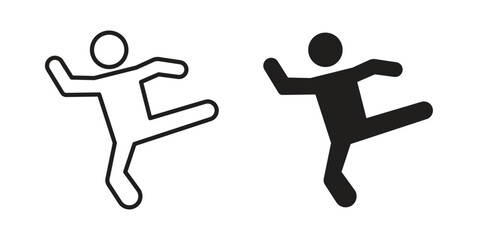 Kung fu icon vector sign symbol