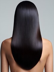 Naklejka premium beautiful women's hairstyle from the back
