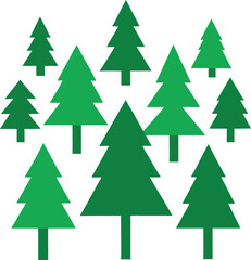 Collection of 30 vector evergreen conifer pine tree icons for download