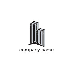 skyscraper house logo design