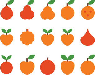 30 fruit tree icons bundle scalable vector graphics apple mango orange