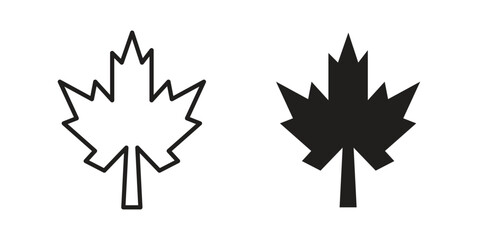 Fototapeta premium Maple leaf icon vector sign symbol
