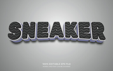 Sneaker 3D editable text style effect	

