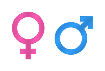 Gender sign set gradient style design