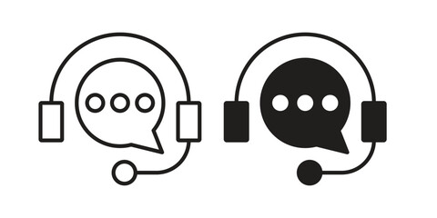 Online support icon vector sign symbol